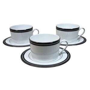 3 Lenox Kate Spade New York Union Street Cup and Saucer Sets USA